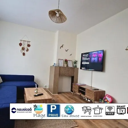 Escapade Bord De - Terrasse & Parking Prive, A 300 M Appartement Le Portel